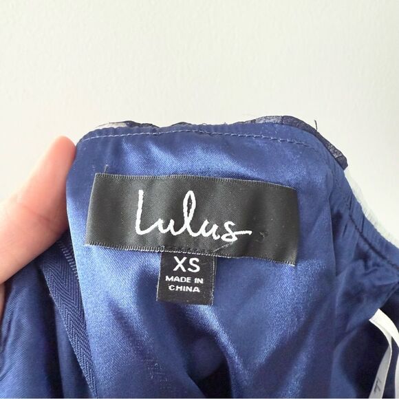 Lulus All About Love‎ Royal Blue Floral Print Midi Dress XS - Picture 2 of 4